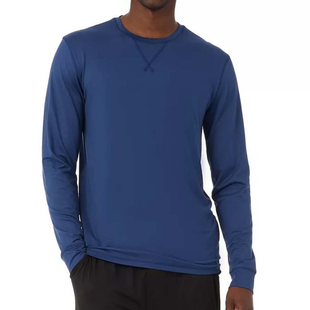 32 Degrees Men's Heat Blue Large Long Sleeve Sleep T-Shirt-Brand New In  Package